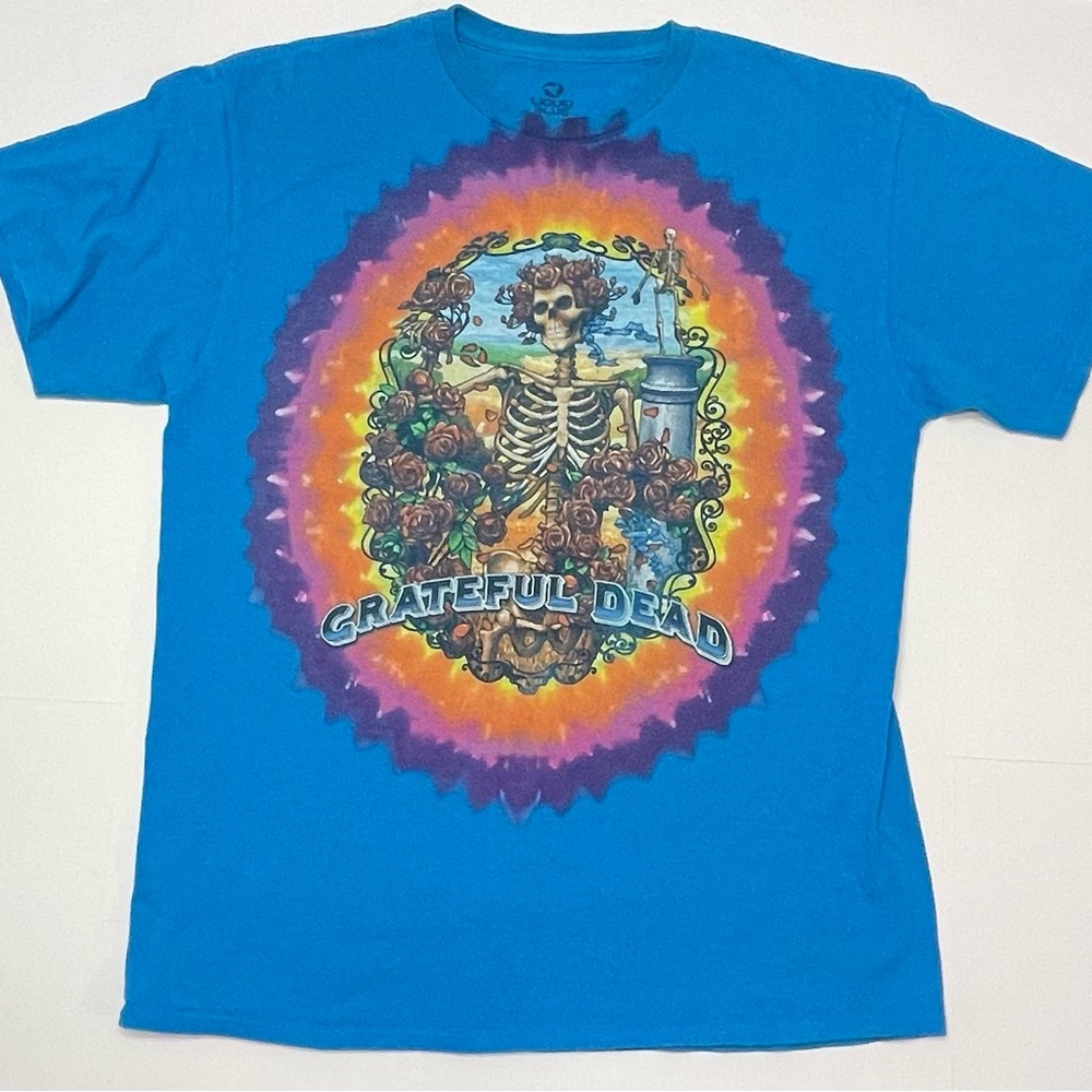 2000s Liquid Blue Grateful Dead Skeleton Band Tour Tee / Large